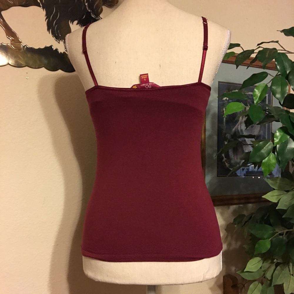 SO Brand Burgundy Tank Adj Straps NWOT S - Picture 3 of 6